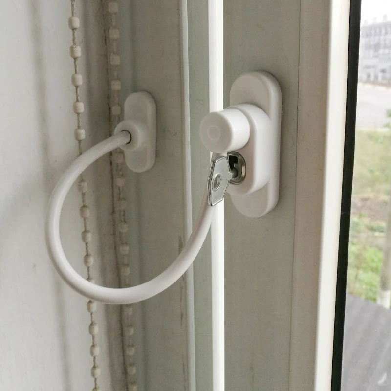 

High Quality Door Window Lock Child Baby Safety Security Cable Lock Catch Wire Window And Door Security Restrictor