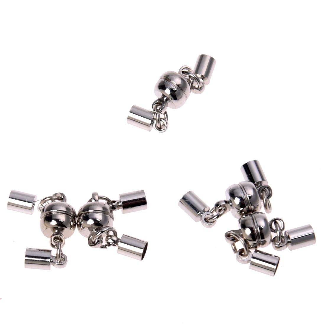 

5 x Column Metal Magnetic Clasp Connector 0.31x0.16"