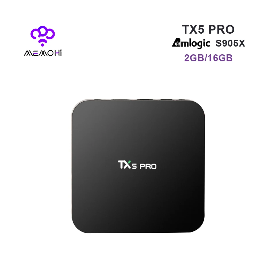 Prix pour MEMOBOX TX5 Pro Android 6.0 Kodi Boîte avec Bluetooth 4.0 Double-bande WiFi 2.4 GHz 5 GHz Amlogic S905X Quad Core RAM 2 GB ROM 16 GB Prix pour MEMOBOX TX5 Pro Android 6.0 Kodi Boîte avec Bluetooth 4.0 Double-bande WiFi 2.4 GHz 5 GHz Amlogic S905X Quad Core RAM 2 GB ROM 16 GB