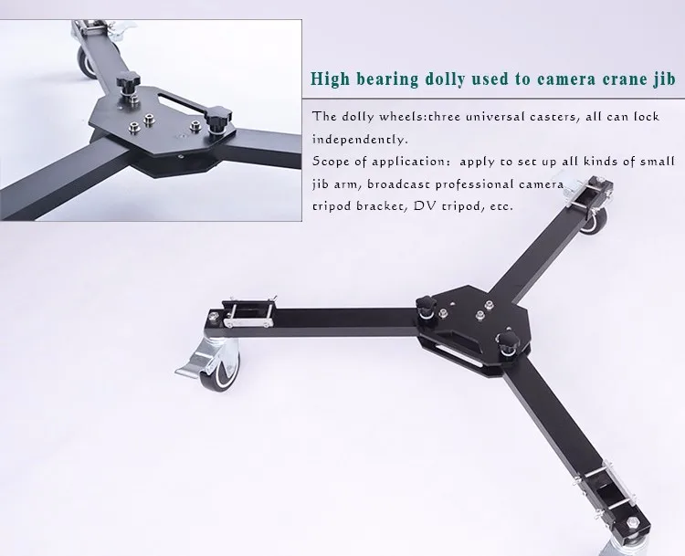 Сверхмощный складной штатив тележка с колесами и профессиональная видеокамера штатив Стенд laod 120 кг для камеры кран стрела