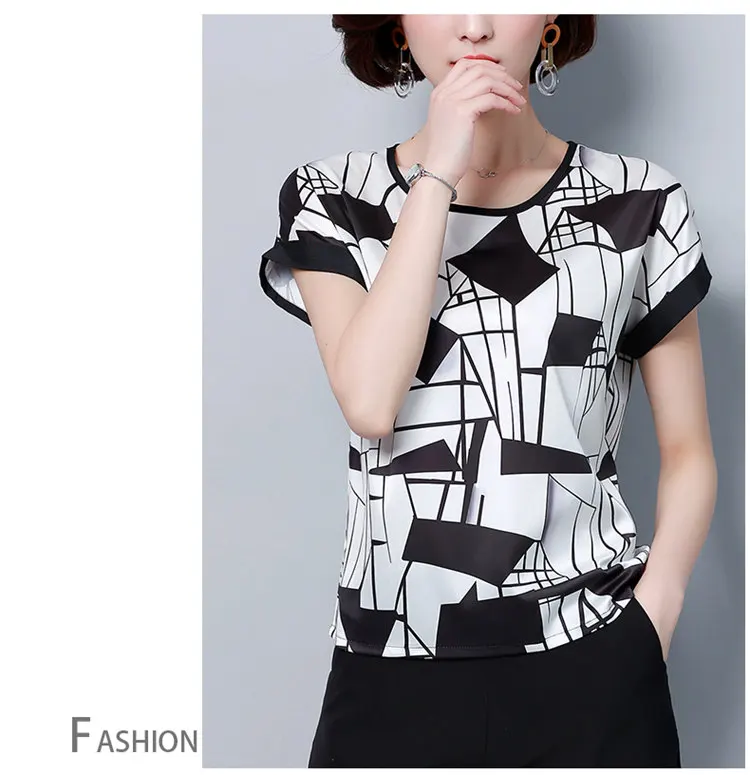 Striped Blusas Femme 2018 Ladies O-Neck Tops Female Batwing Sleeve Shirt Women Blouses Mujer Ete Chiffon Blouse Plus Size M-4XL (10)