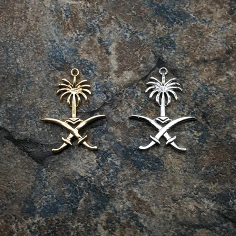 

Emblem of Saudi Arabia Logo of Saudi Gold and silver Rosary Muslim tassel
