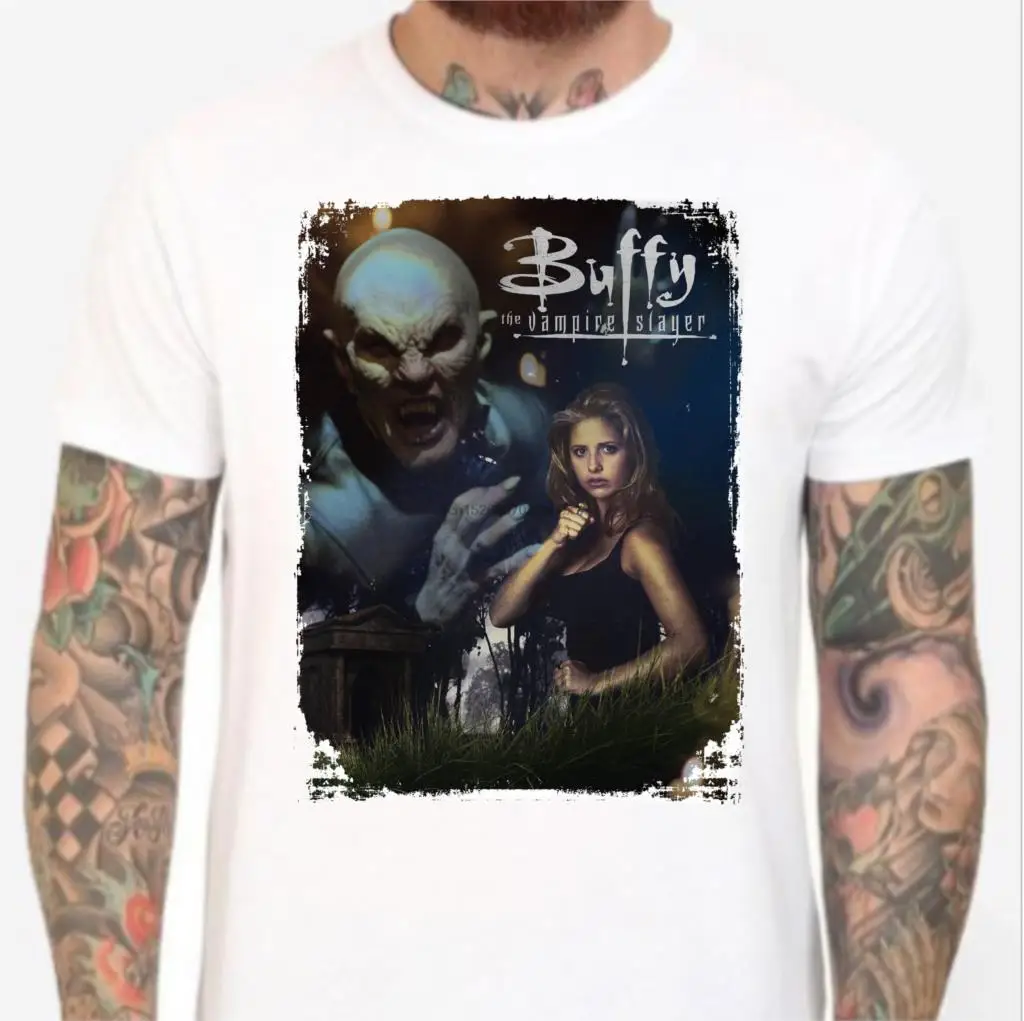 

Buffy the Vampire Slayer - White T-Shirt Mens & Womens all sizes The Master men t shirt