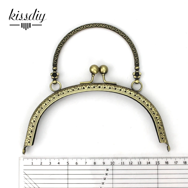 KISSDIY 3 шт./лот 16,5 см винтажная металлическая рамка для кошелька Античная бронзовая серебряная застежка для рукоделия аксессуары для сумок