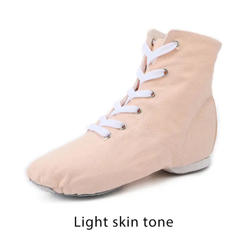 Женская парусиновая танцевальная обувь для джаза мужская и детская обувь для танцев с мягкой подошвой танцевальная обувь для девочек и мальчиков танцевальная обувь розовый, красный, синий цвета, размеры 25-45 - Цвет: Light skin