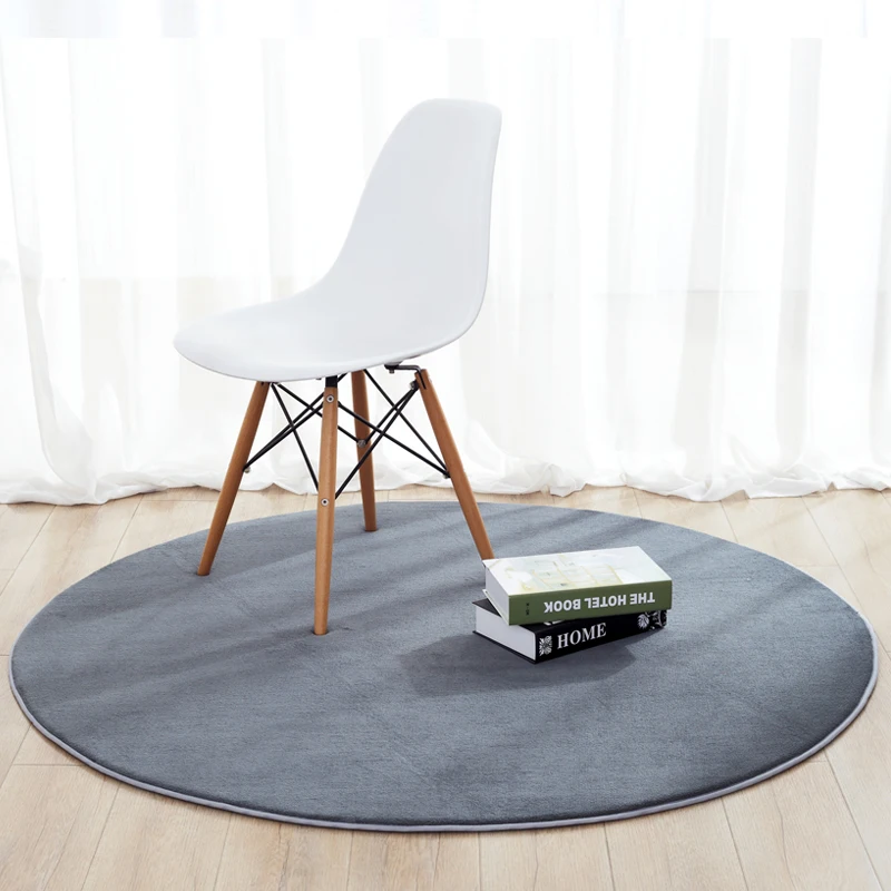 Круглый цельный коврик Fannel нескользящий абсорбирующий Коврик для пола компьютерный стул коврик для йоги спальня гостиная украшения для дома