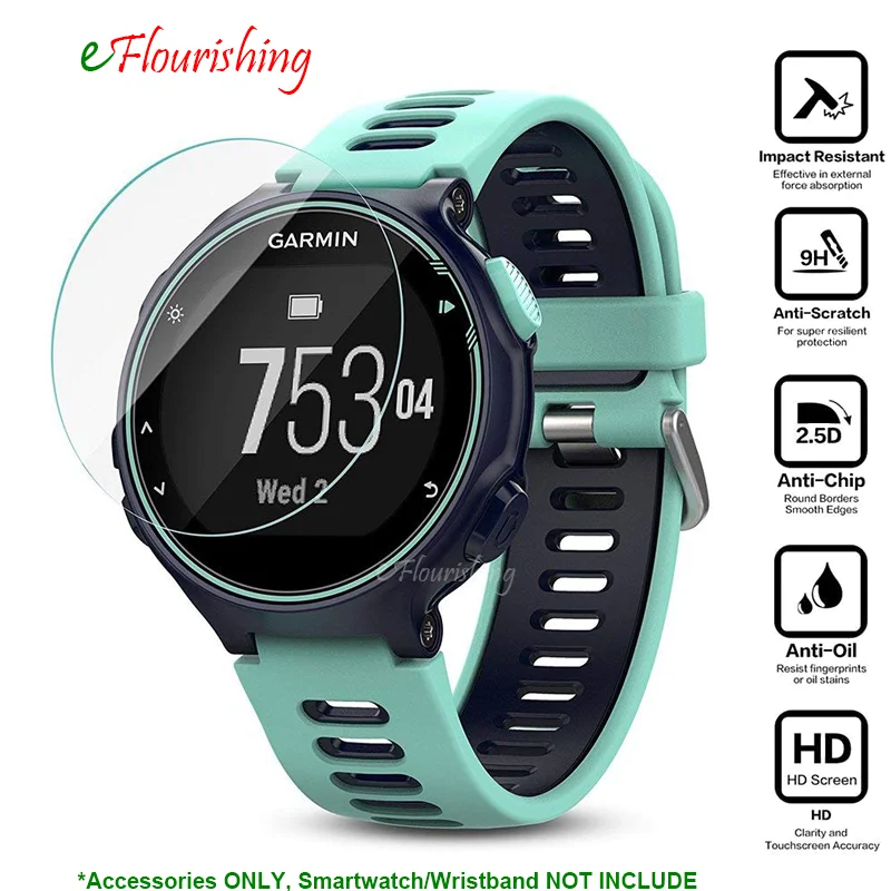 

Tempered Glass Protective Film Guard for Garmin Forerunner 735 735XT GPS Running Multisport Smart Watch Screen Protector Cover-#