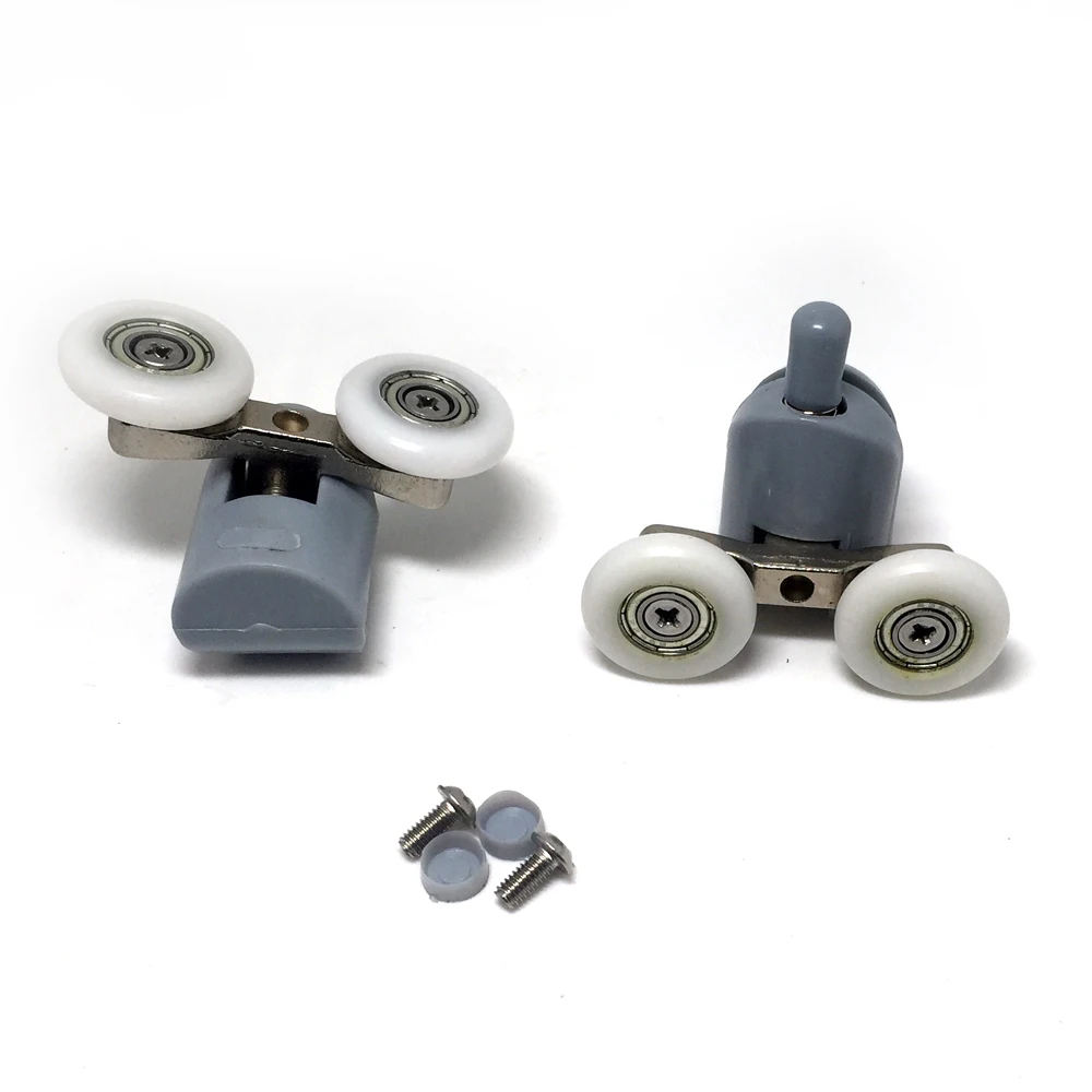 Shower Cabinet Roller Wheel Double Sliding Shower Door Rollers Runners Wheels Pulleys 8Pcs/Set 25mm x 6mm Top/Bottom