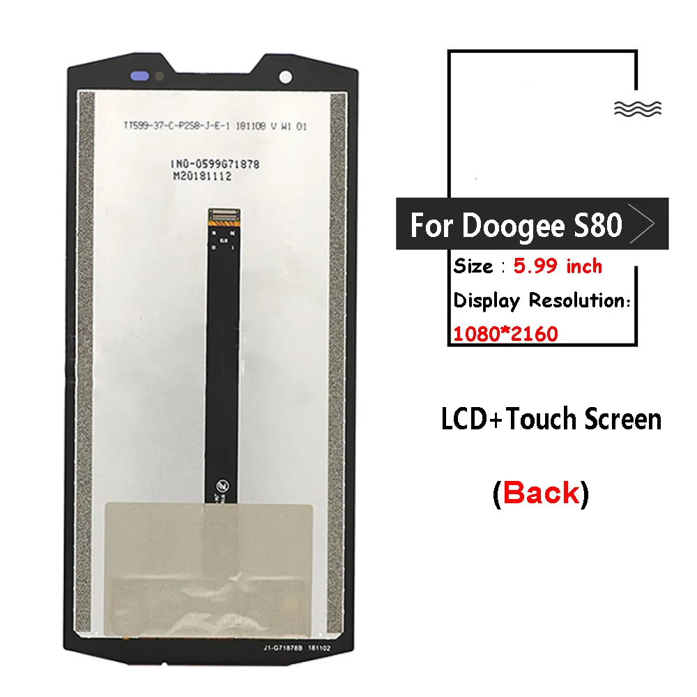 5,99 дюймов Для Doogee S80 ЖК-дисплей и сенсорный экран в сборе запчасти с инструментами для Doogee S80 Lite телефон