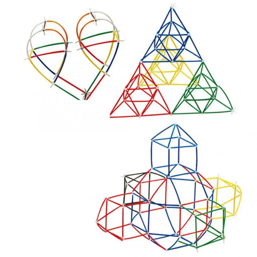 

180pcs 4D Straw DIY Assembly Building Toys Puzzle Educational building Toy for child activity