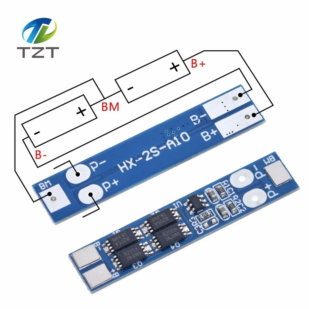 

2S 7.4V 8A Li-ion 18650 Lithium Battery Charger Protection Board 8.4V Overcurrent Overcharge / Overdischarge Protection