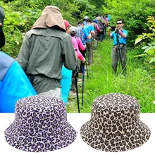 Мужской женский леопардовый принт складной летний капюшон Панама Повседневная переносная разноцветные двухсторонние модные легкие купольные