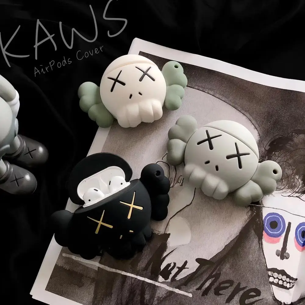 

Cute Kaws Earphone Case For AirPods tws i10 i30 i60 i80 i20 For apple iPhone Wireless earphones cover Case box charging case