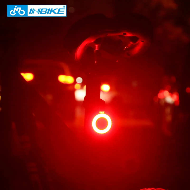 

INBIKE USB Rechargeable Bicycle Tail Light Waterproof Rear Light Cycling LED Taillight MTB Road Bike Back Lamp for Bicycle