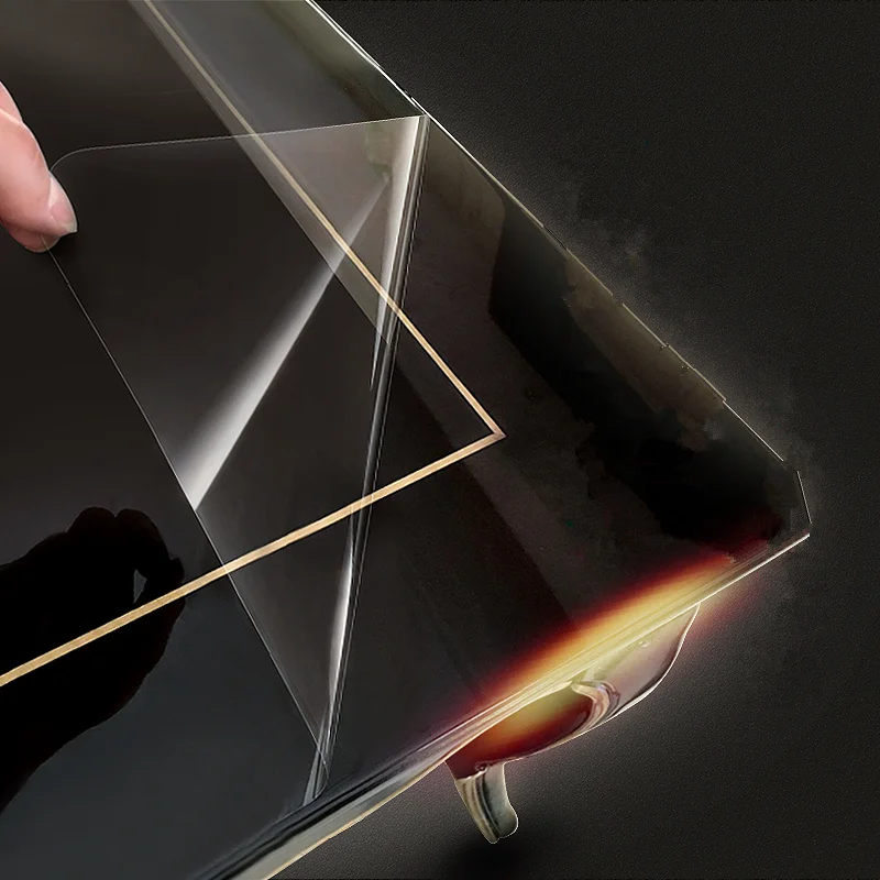 

50cm x 200cm 2Mil Glossy Transparent Furniture Table Glass Protective Film Home Table Desk Sticker Protective