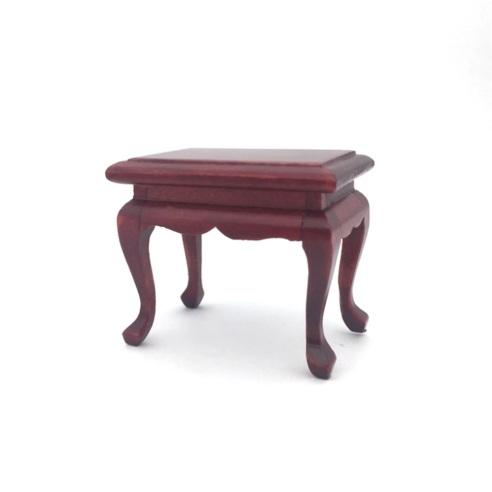 1/12 دمية مصغرة اكسسوارات البسيطة خشبية خمر نهاية الجدول محاكاة طاولة شاي الأثاث اللعب ل دمية ديكورات منزلية