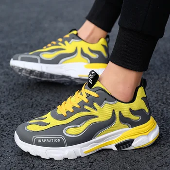 

Newest youth fashion wild personality breathable solid mesh student casual trend light comfortable lace up low men's shoes