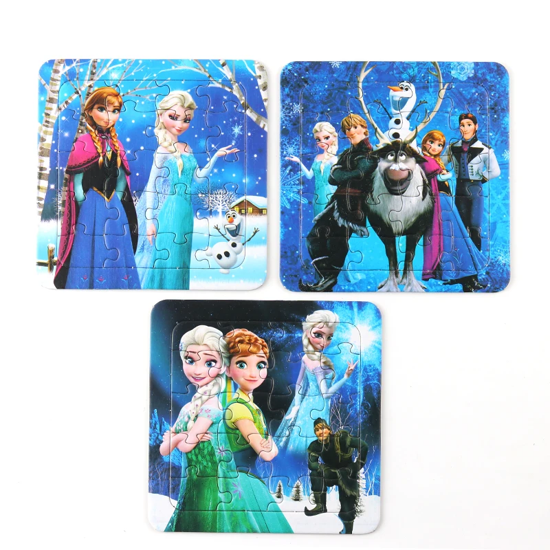 Disney FROZEN MickeyMouse детские развивающие игрушки пазлы Игрушки для раннего развития