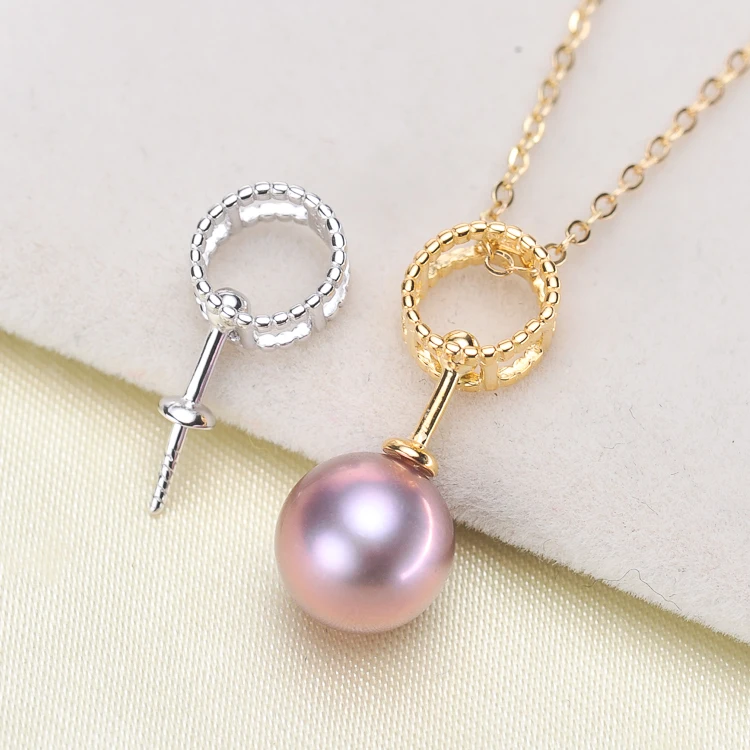 

925 Sterling Silver Pearl Pendant Cheap Popular Necklace Pendant Setting Findings Jewelry Parts Fittings Women Accessories
