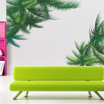 

Coconut Tree Poster Living Room TV Backdrop Decorations Vinyl PVC Wall Stickers Home Decor Decorative Decals Mural Wallpaper