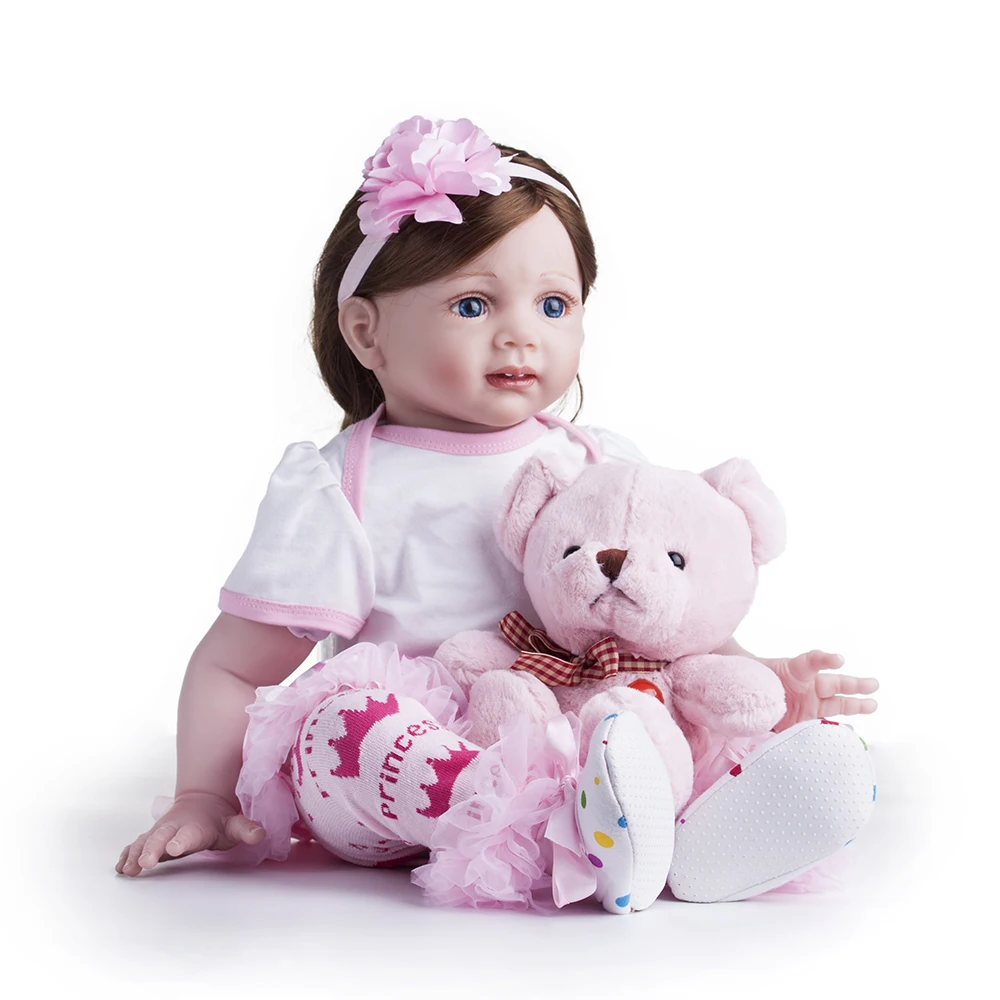 24 &quotсиликоновые виниловые игрушки Reborn Baby Doll для девочек принцесса малыш живые