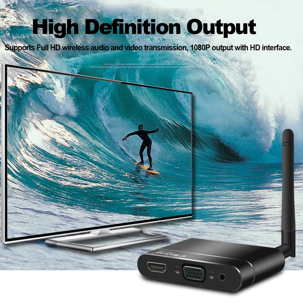 MiraScreen X6W Беспроводной full HD 1080P дисплей ключ приемник Wi-Fi зеркало коробка HD VGA Miracast Airplay DLNA медиа-палка