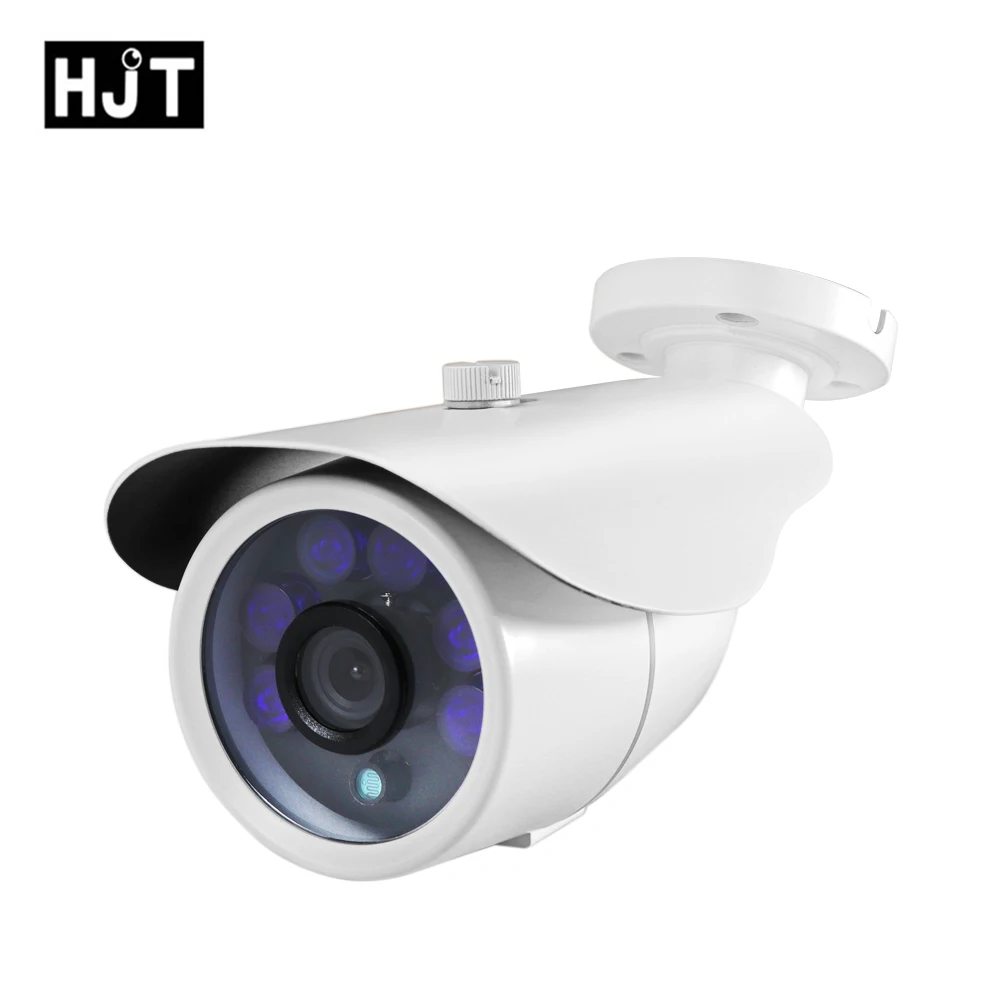 

HJT H.264 Built-in POE 48V IP Camera 720P 1.0MP White CCTV Camera 6IR Night Vision Onvif 2.1 Security Outdoor Waterproof