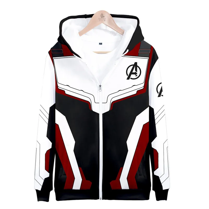 2019 Avengers Endgame Quantum Realm Jacket Sweatshirt Advanced Tech Hoodie Cosplay Costumes 3D Printed Hooded Casual Coat Jacket
