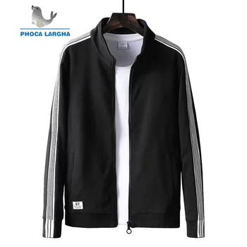

2019 New Spring Men's Jackets Stand Collar Zipper Long Sleeve Sportswear Male Knitting Cardigan Coats Jacket Plus Size 4XL 5XL