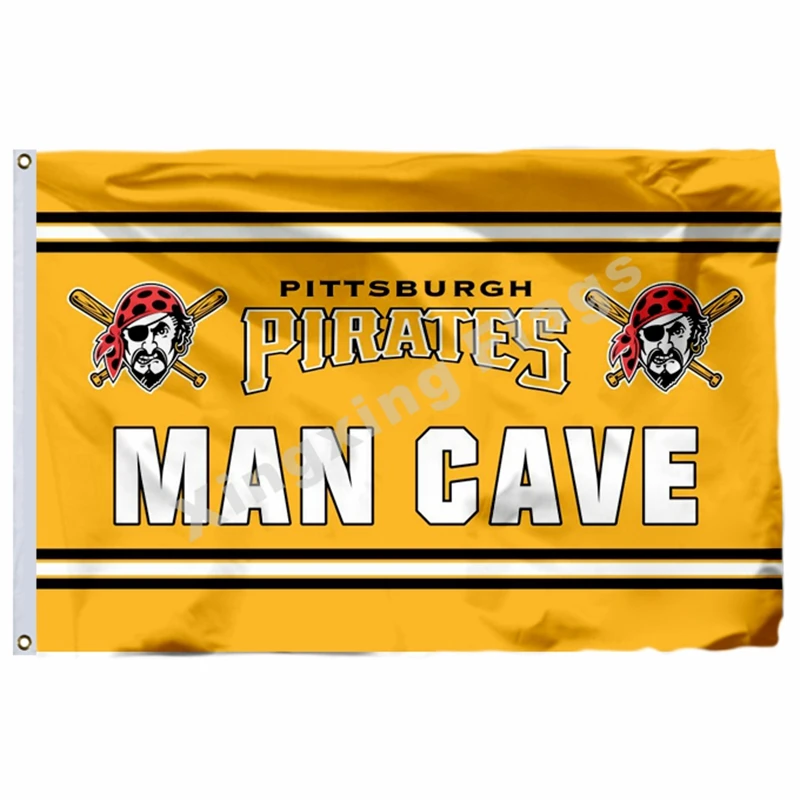 Pittsburgh Pirates Custom ваш текстовый флаг 3ft X 5ft полиэстеровый командный баннер Летающий