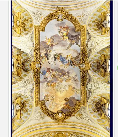 

Custom photo wallpapers 3d ceiling wallpaper murals God loves luxury European zenith suspended ceiling mural wall decorative