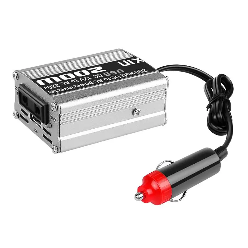 AOZBZ автомобильный преобразователь питания USB зарядное устройство Инструмент 200 Вт DC 12 В к AC 220 В модифицированный синусоидальный адаптер питания автомобиля