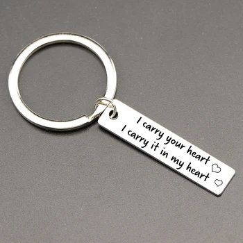 

Custom engraved Keyring What I want to say to you most I Carry Your Heart Icarry It In my Heart Keysholder Keyfob