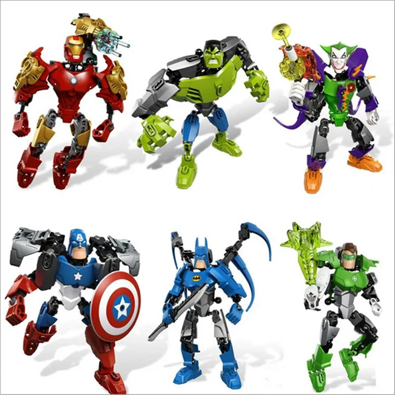 

For Avengers Hero Hulk/Iron Man Robot Puzzle Toy Building Blocks For Kids