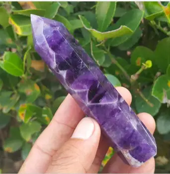 

HOT sale 1pcs Natural dream amethyst Quartz Crystal single Terminated Wand Healing