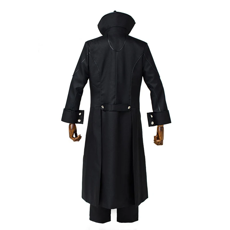 Custom Made Persona 5 Protagonist Joker Cosplay Uniform Suit with Red Gloves for Halloween Costumes - Black Jacket, Shirt, and Pants Outfit image 6