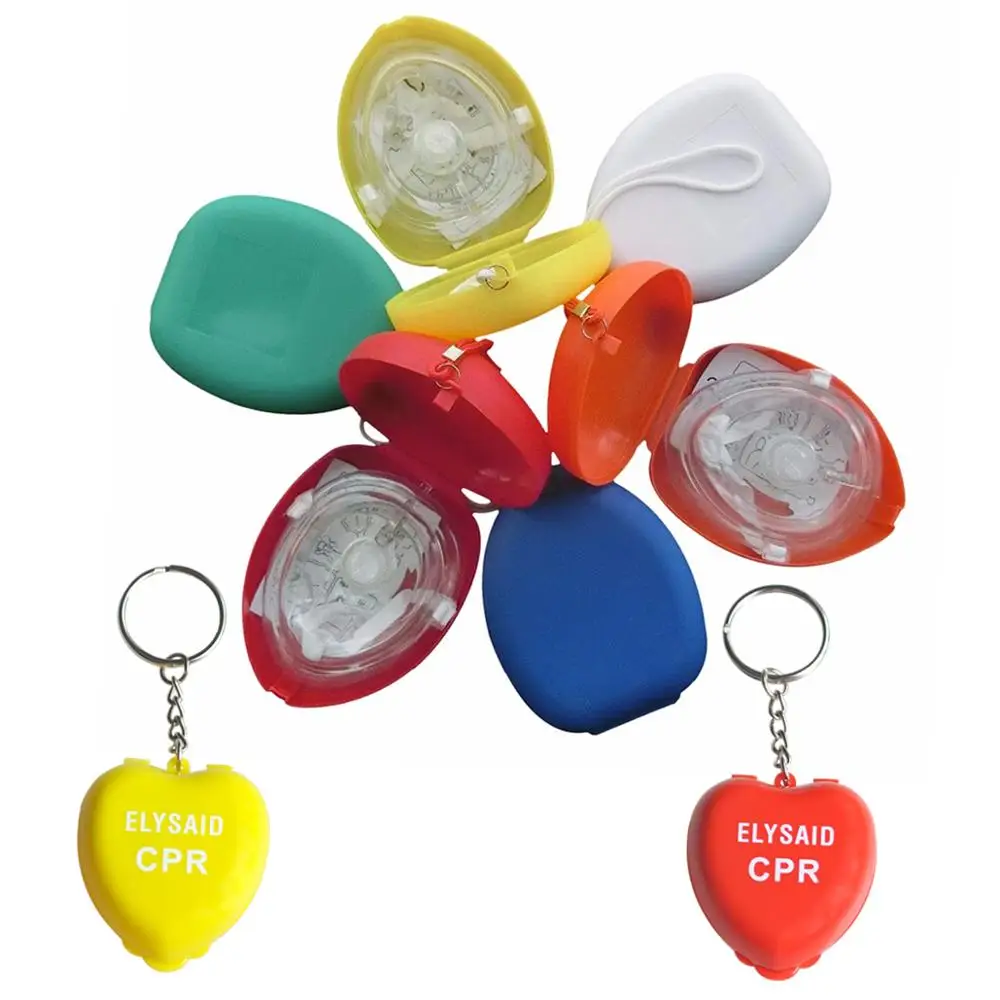 

1Pc CPR Rescue Mask Pocket Resuscitator One-Way Valve Professional Emergency CPR Breathing Mask With 2Pcs Mini Pocket CPR Mask
