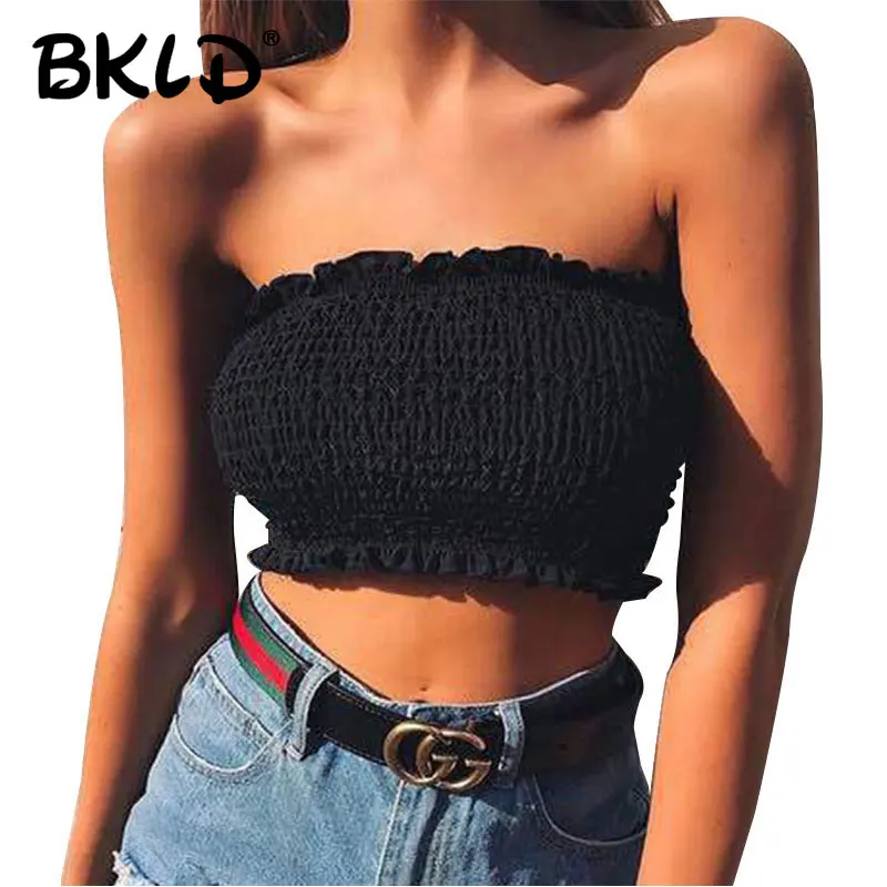 BKLD Solid Women Boob Tube Top 2018 Summer Female Sexy Sleeveless Off Shoulder Tube Crop Top Women Fashion Tube Top BKLD Solid Women Boob Tube Top 2018 Summer Female Sexy Sleeveless Off Shoulder Tube Crop Top Women Fashion Tube Top