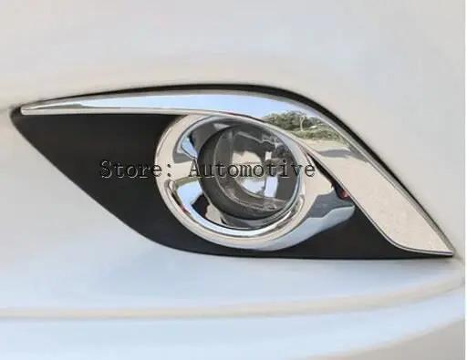 

FIT FOR MAZDA 6 ATENZA GJ 2014 2015 CHROME FRONT FOG LIGHT LAMP COVER TRIM BEZEL GARNISH FOGLIGHT MOLDING RING EYEBROW EYELI