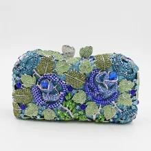Abendtaschen Damen Hochzeit Tasche Kristall Blumen Gold Handtasche Schulter Abendessen Clutch Frauen Luxus Diamanten Dame Geldbörsen