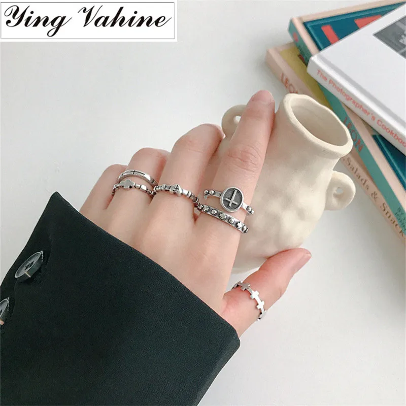 

ying Vahine Best Selling Ring 925 Sterling Silver Christian Cross Series Rings for Women Jewelry anillos plata 925 para mujer