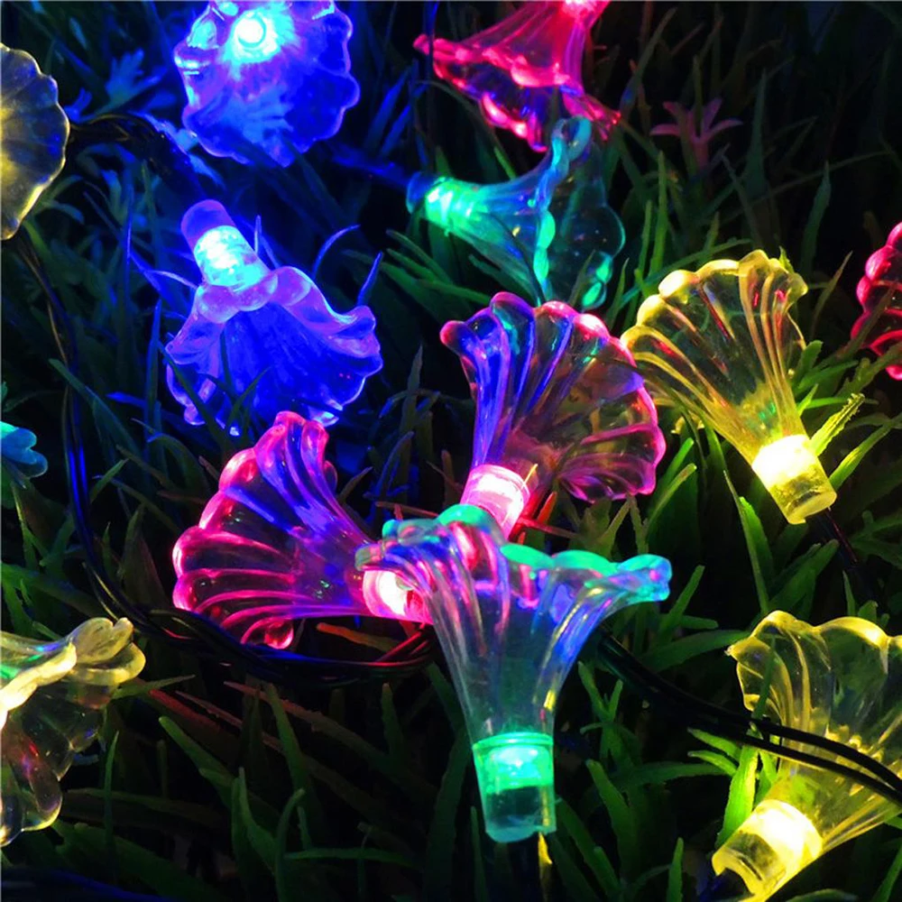 5M 20Leds 4Colors Solar String Light Morning Glory...