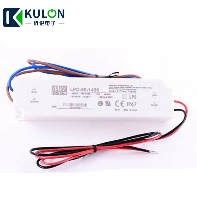 Meanwell LPC-60-1400 одиночный выход 60 Вт 1400 мА импульсный источник питания постоянного