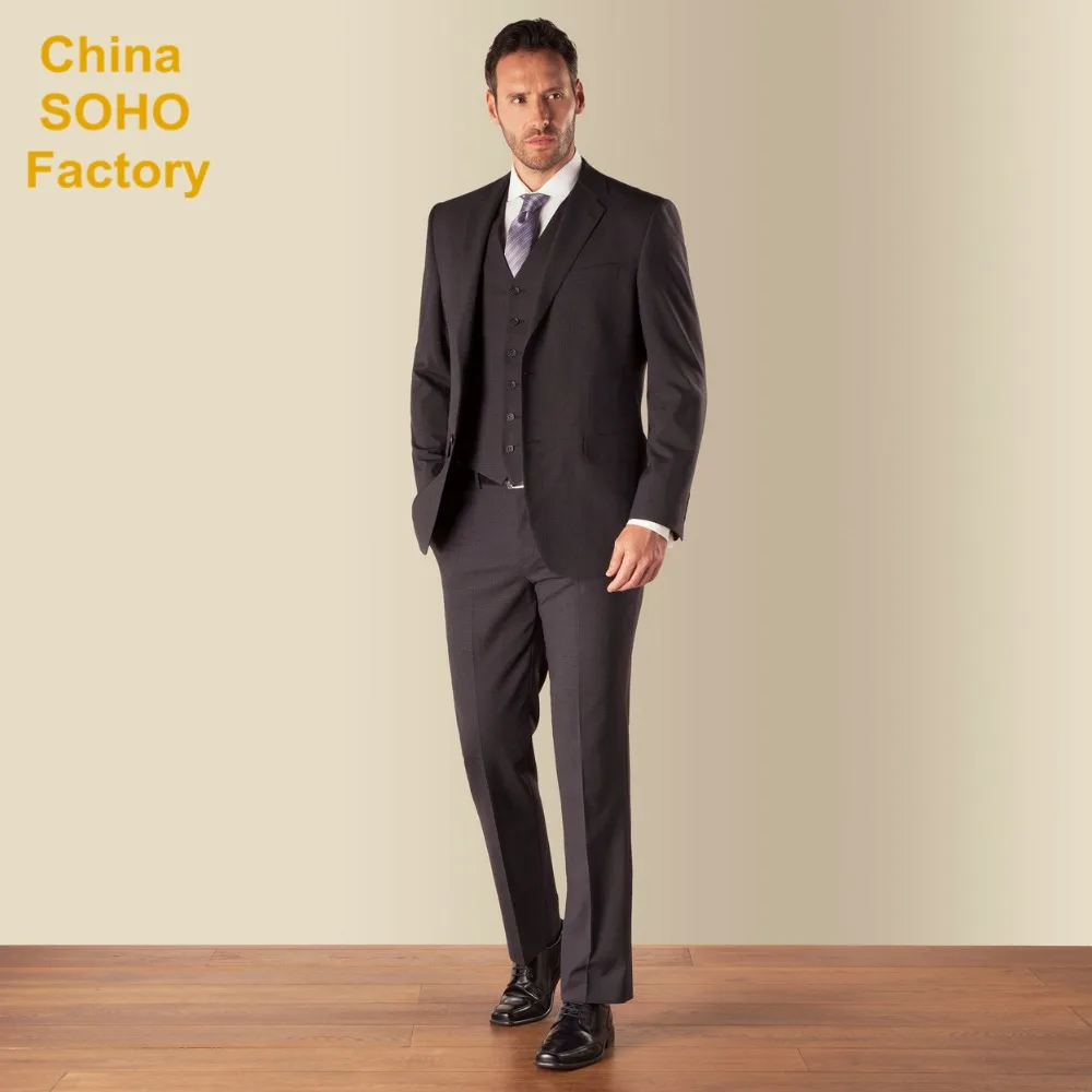 Mens Formal 2 Button Plain Suit