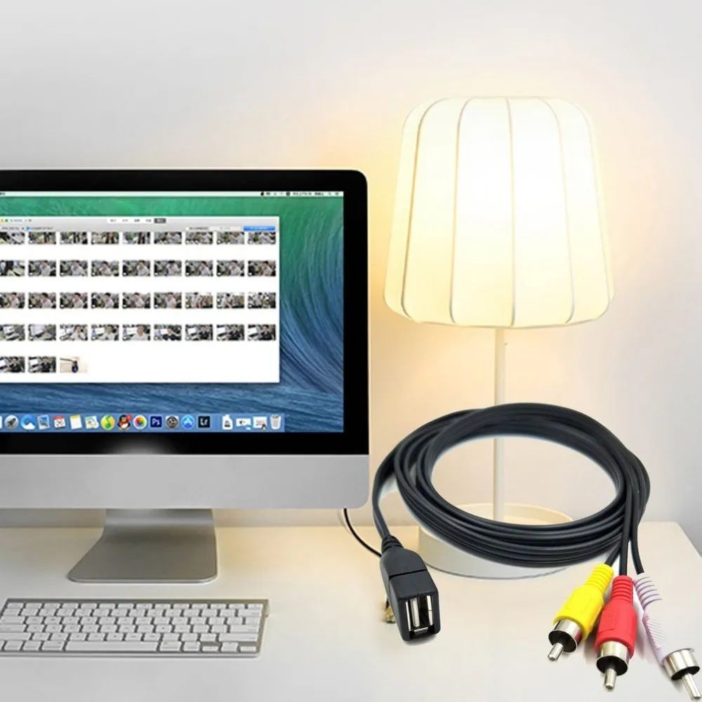 2021 Новый Duttek 5 футов/1 м USB 2 0 Женский 3 RCA Мужской Видео A/V практичное адаптер для