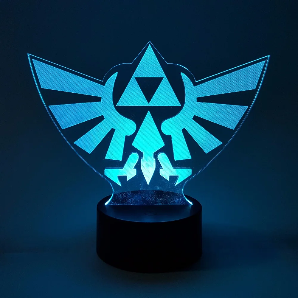 Легенда о Zelda рисунок Дыхание Дикого ссылка Zelda Цвет изменить визуальный обман LED 3D новинка ночник действие рисунок