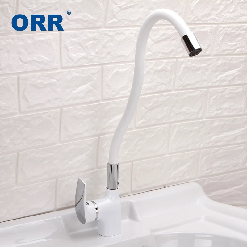 

Any Direction Pull Out Kitchen Faucet White Silica Gel Cold and Hot Water tap Mixer Torneira de cozinha Grifo la cocinaORR