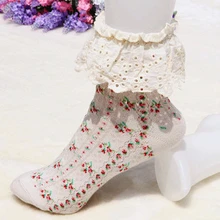 Милые носки принцессы в стиле Лолиты; носки tutuanna; маленькие винтажные кружевные носки с украшением; цвета на выбор; KCW019