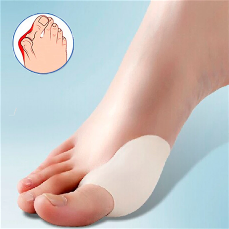 

New 1 Pair Silicone Gel Bunion Protector Thumb Straighteners Toe Separator Straightener Corrector Pain Relief Foot Health Care
