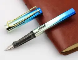 Студент ручка положения для практикующих подарок синий EF перо авторучка
